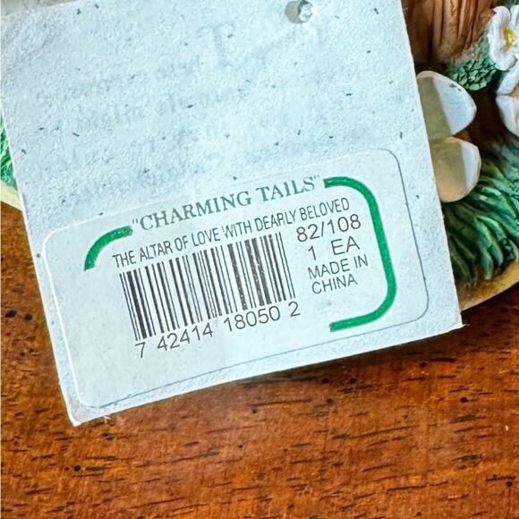 Charming Tails by Fitz and Floyd 6” The Alter Of Love Racoon Love Couple Forever - Picture 6 of 9